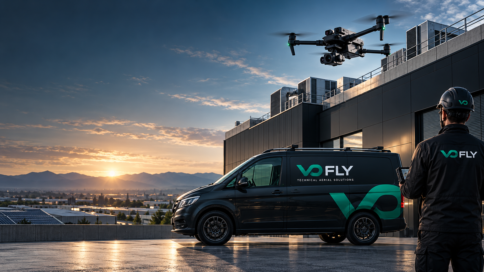 Carrinha VOFLY e operação técnica no local